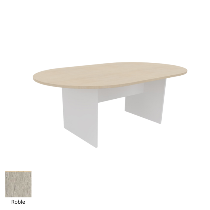 Mesa de reunión serie TINA medida 200 x 120 cm, forma ovalada