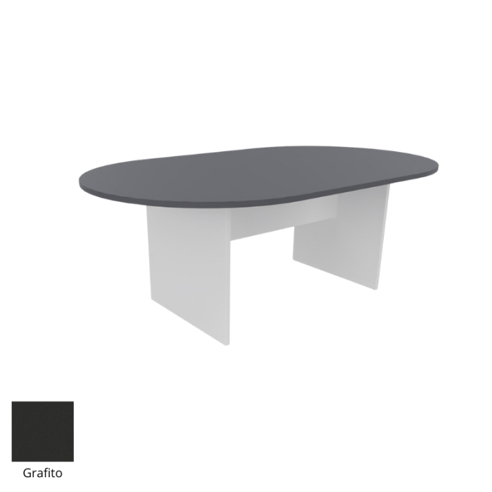 Mesa de reunión serie TINA medida 200 x 120 cm, forma ovalada