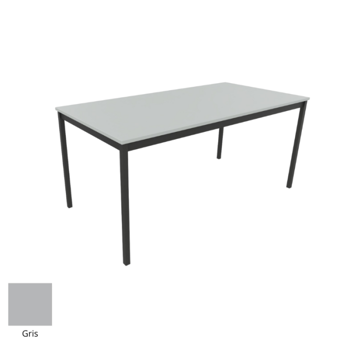 Mesa colectividad rectangular estructura perimetral serie DAI fondo 60, 70, 80 cm