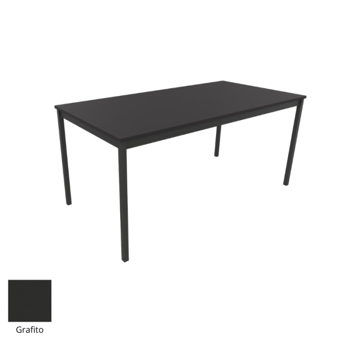 Mesa colectividad rectangular estructura perimetral serie DAI fondo 60, 70, 80 cm