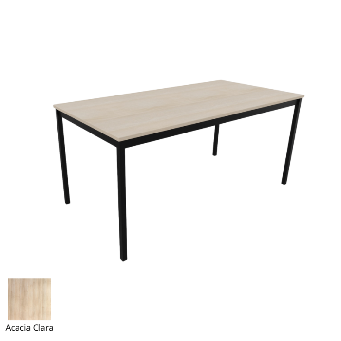 Mesa colectividad rectangular estructura perimetral serie DAI fondo 60, 70, 80 cm