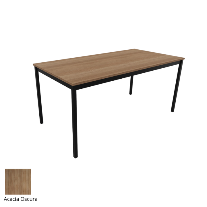 Mesa colectividad rectangular estructura perimetral serie DAI fondo 60, 70, 80 cm