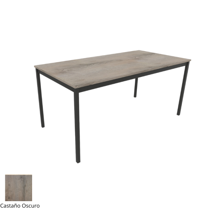 Mesa colectividad rectangular estructura perimetral serie DAI fondo 60, 70, 80 cm