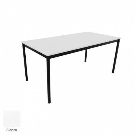 Mesa colectividad rectangular estructura perimetral serie DAI fondo 60, 70, 80 cm