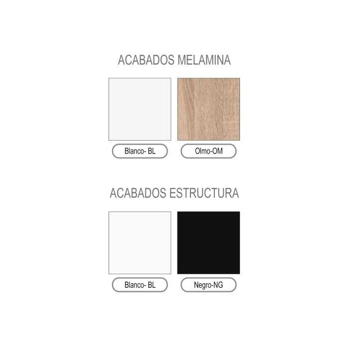 Mesa de oficina ATRIO, patas metálicas abiertas, tablero en blanco u olmo, fondo 80 cm