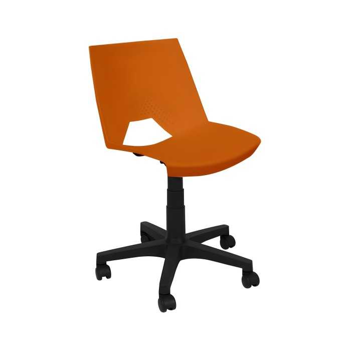 Silla giratoria de plástico perforado Strike base poliamida