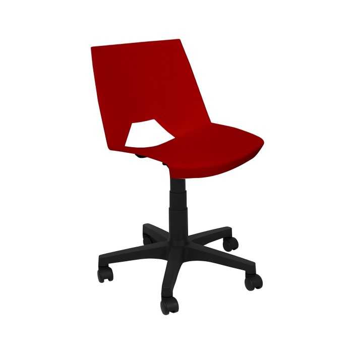 Silla giratoria de plástico perforado Strike base poliamida