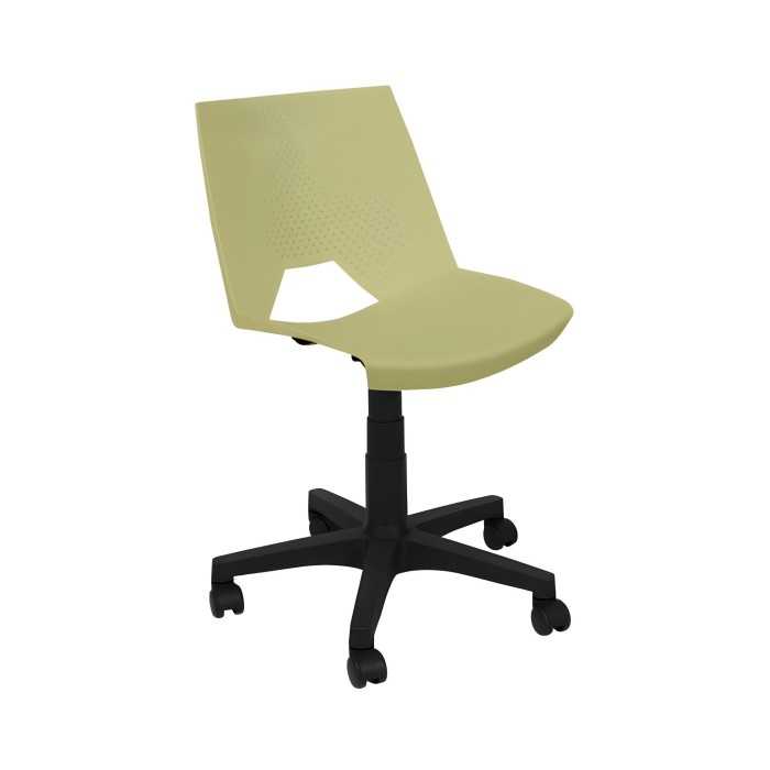 Silla giratoria de plástico perforado Strike base poliamida