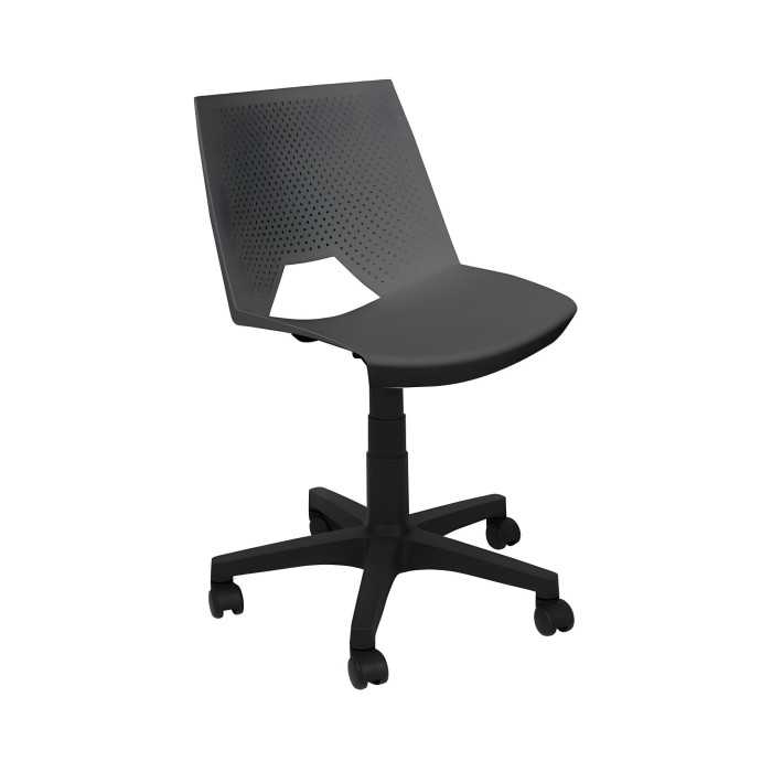 Silla giratoria de plástico perforado Strike base poliamida