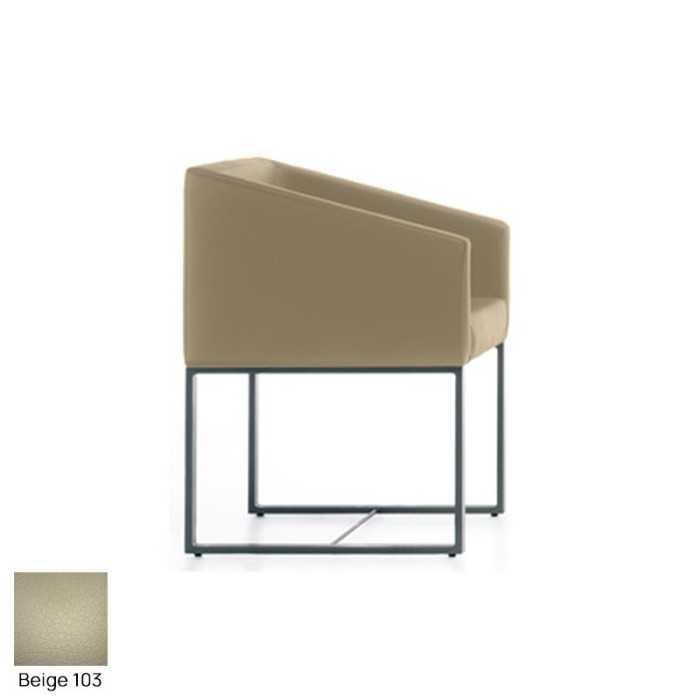 Silla para salas de espera T-Roc-1, pie fijo rectangular, tapizado