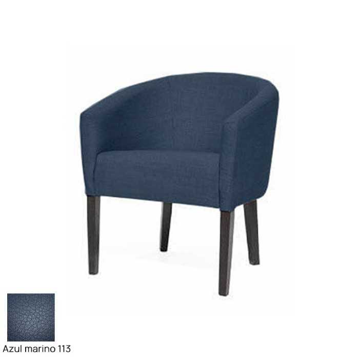 Silla salas de espera TROPIC, 1 plaza, patas de madera wengué