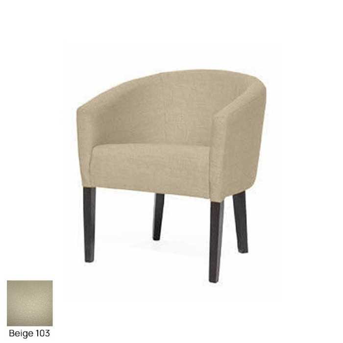 Silla salas de espera TROPIC, 1 plaza, patas de madera wengué