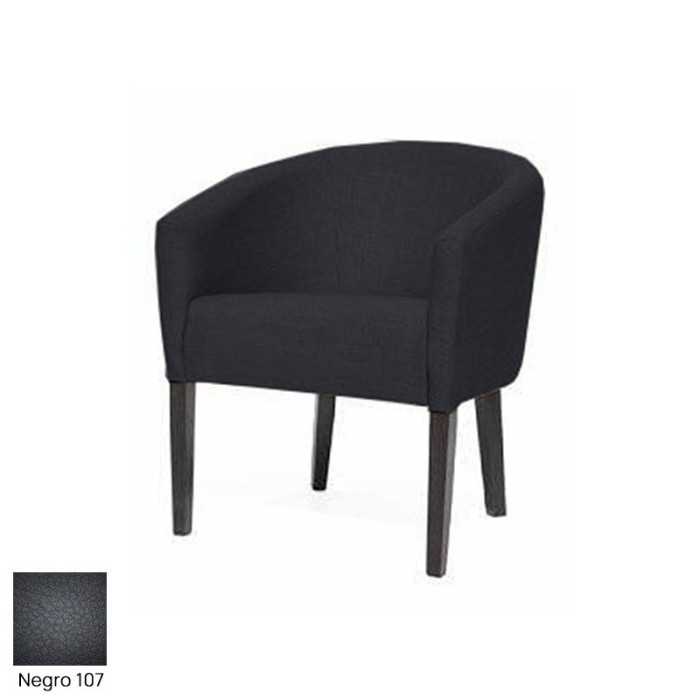 Silla salas de espera TROPIC, 1 plaza, patas de madera wengué