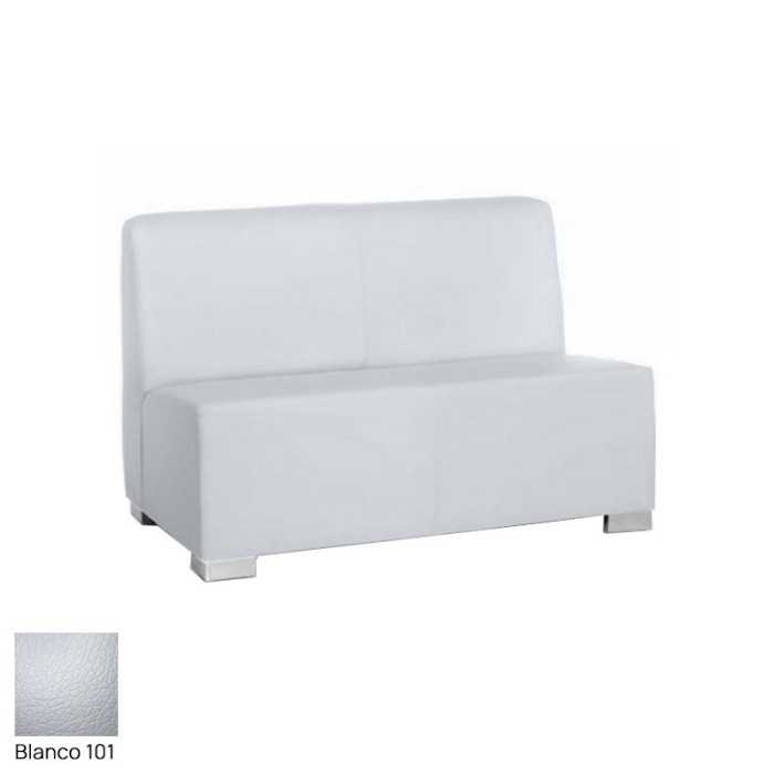 Sillón salas de espera P-KAR, acolchado y tapizado, sin brazos, 2 plazas
