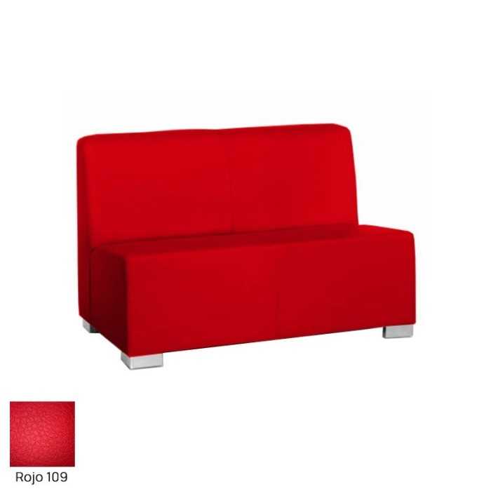 Sillón salas de espera P-KAR, acolchado y tapizado, sin brazos, 2 plazas