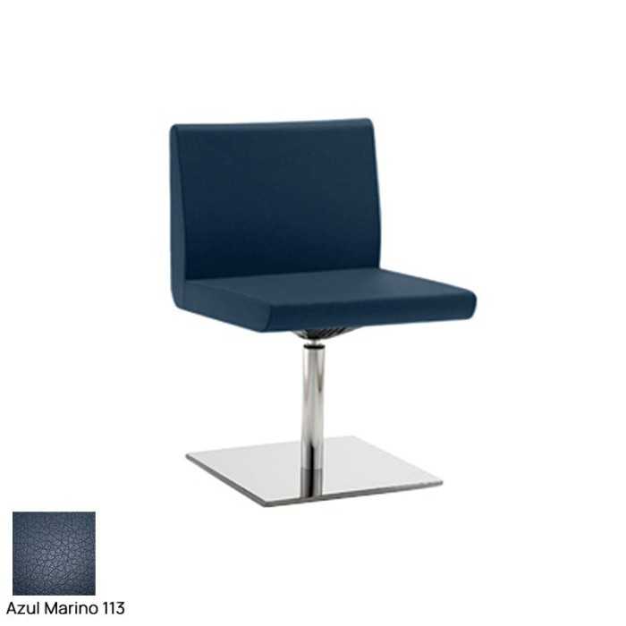 Silla para salas de espera SOLEDAD, base cuadrada, sin brazos, 1 plaza
