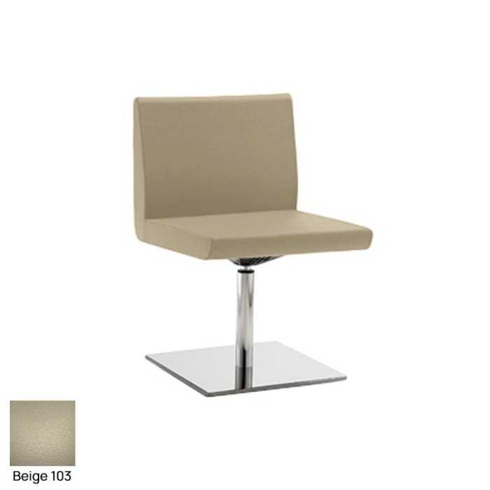 Silla para salas de espera SOLEDAD, base cuadrada, sin brazos, 1 plaza