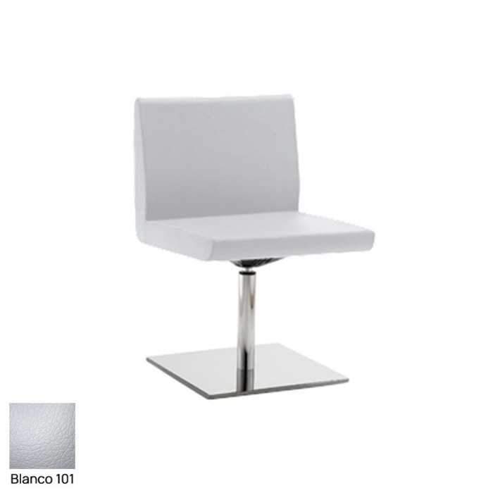 Silla para salas de espera SOLEDAD, base cuadrada, sin brazos, 1 plaza