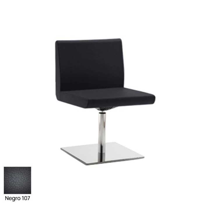 Silla para salas de espera SOLEDAD, base cuadrada, sin brazos, 1 plaza
