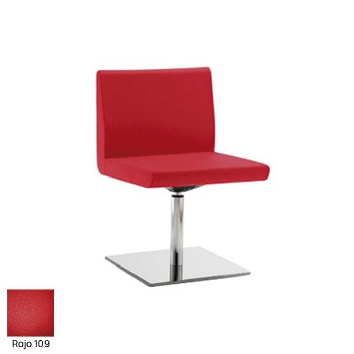 Silla para salas de espera SOLEDAD, base cuadrada, sin brazos, 1 plaza