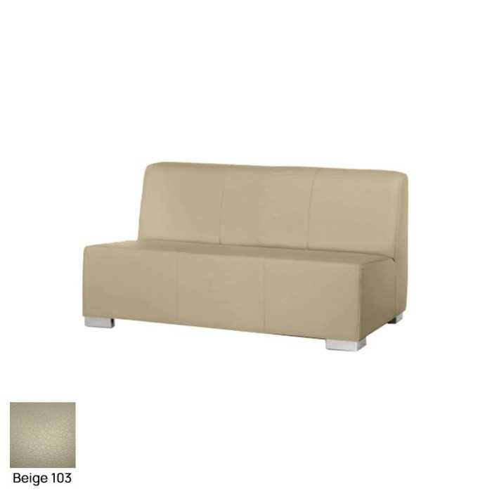 Sillón salas de espera P-KAR, acolchado y tapizado, sin brazos, 3 plazas