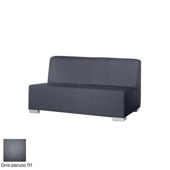 Sillón salas de espera P-KAR, acolchado y tapizado, sin brazos, 3 plazas