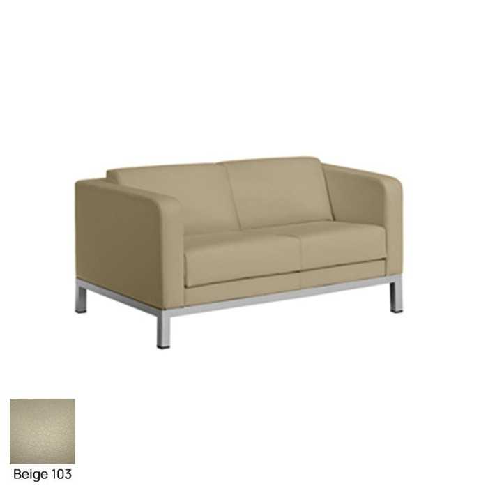 Sofá sala de espera DRUQUA, patas rectangulares, 2 plazas