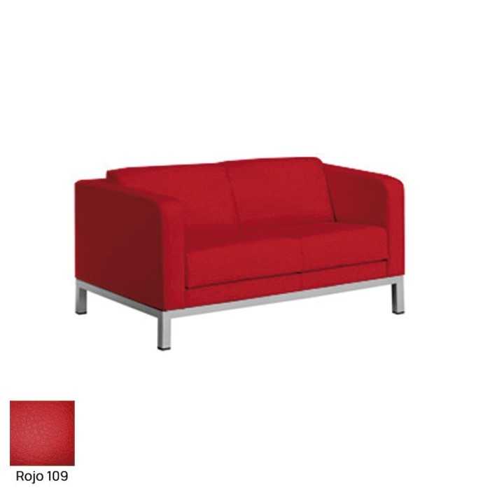 Sofá sala de espera DRUQUA, patas rectangulares, 2 plazas