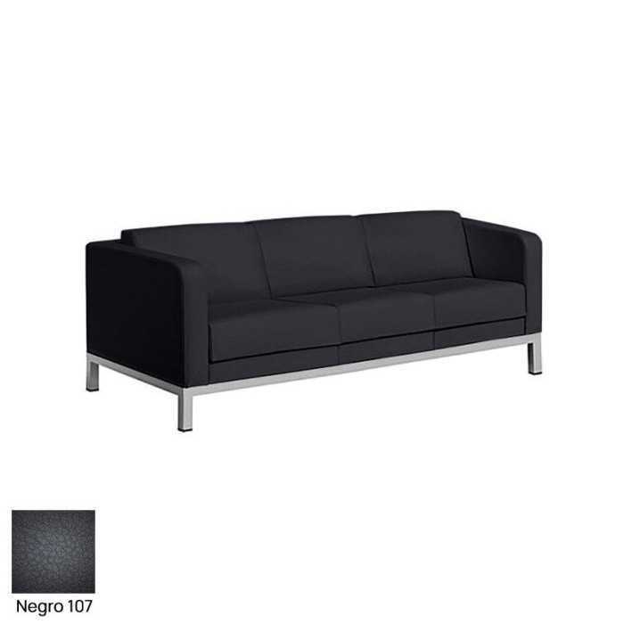 Sofá sala de espera DRUQUA, patas rectangulares, 3 plazas
