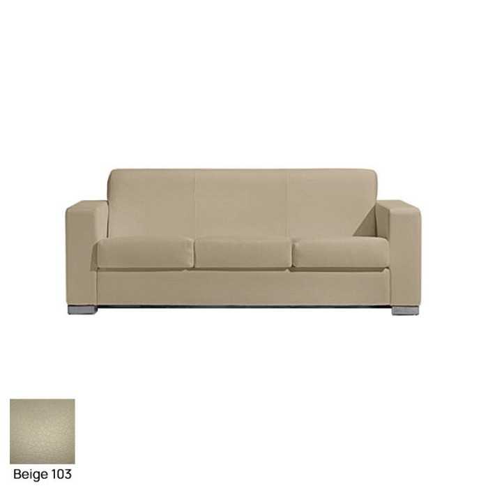 Sofá para salas de espera LERMY, tapizado, gran acolchado, 3 plazas