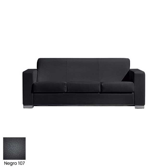Sofá para salas de espera LERMY, tapizado, gran acolchado, 3 plazas