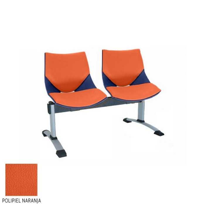 Bancada modelo Shell tapizada de 2 plazas