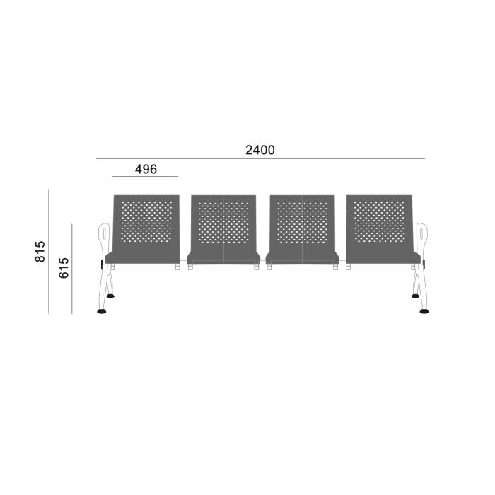 Bancada 4 plazas Hawai de Euromof