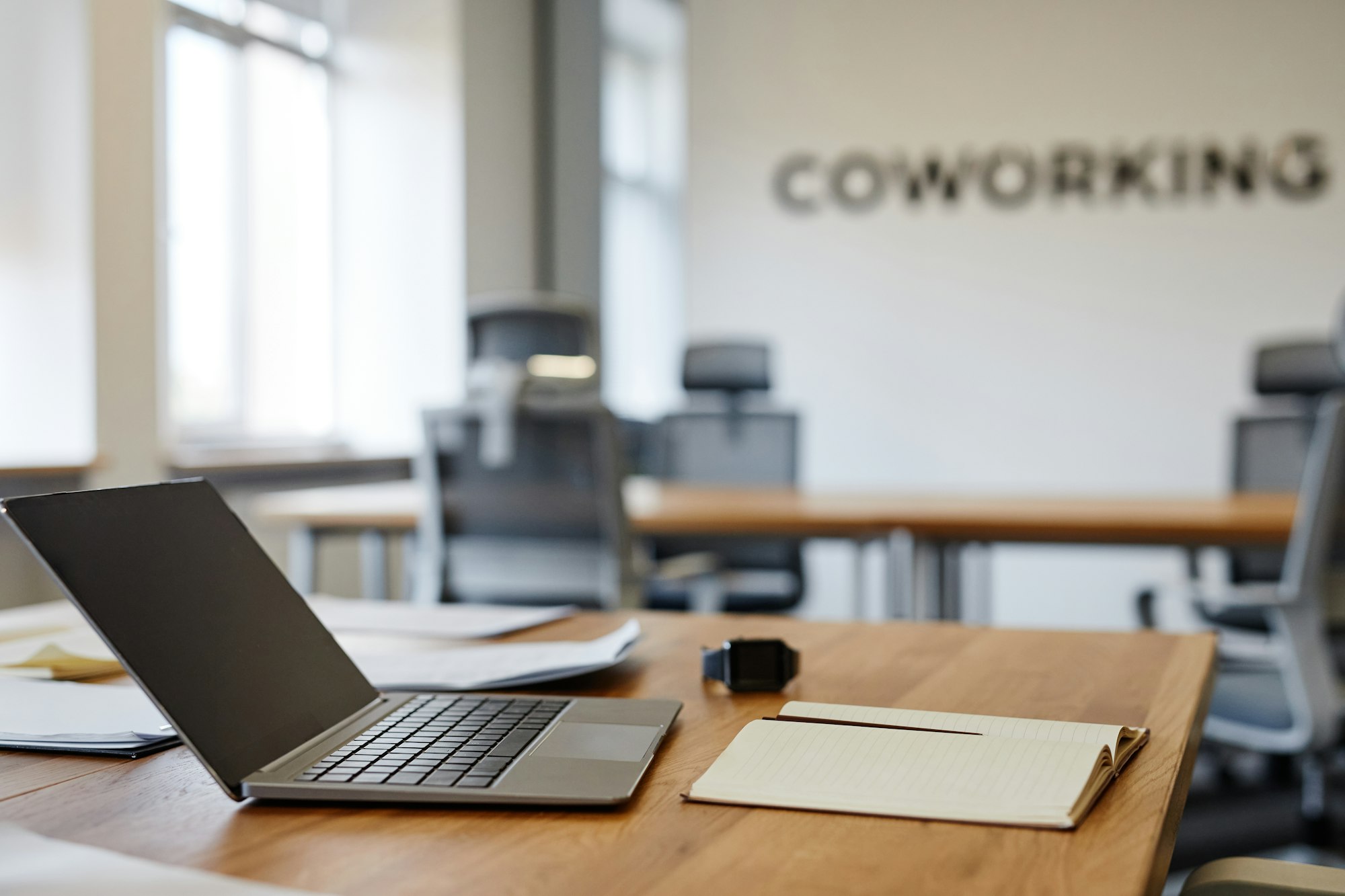 Coworking Background Close Up